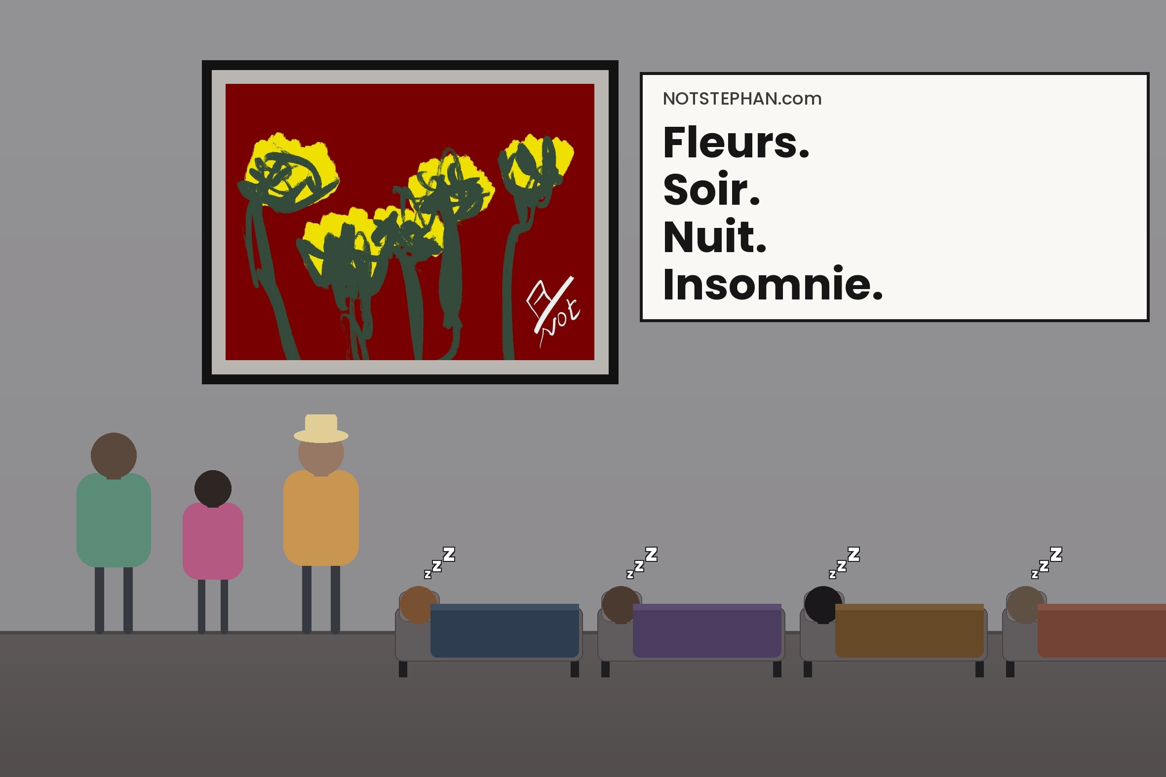 Fleurs. Soir. Nuit. Insomnie.